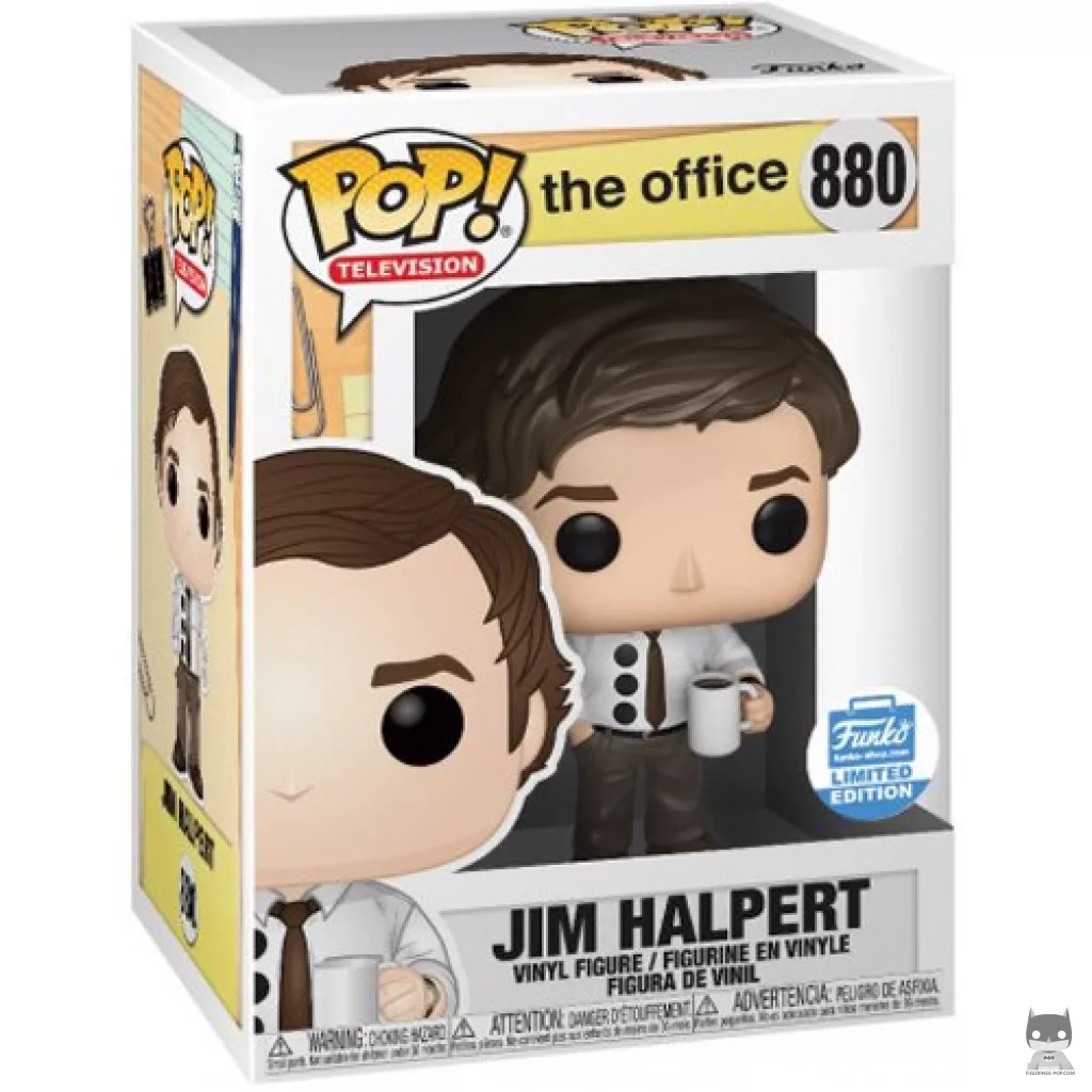 Figura Funko Pop! Jim Halpert (Perforadora de 3 agujeros) en su caja