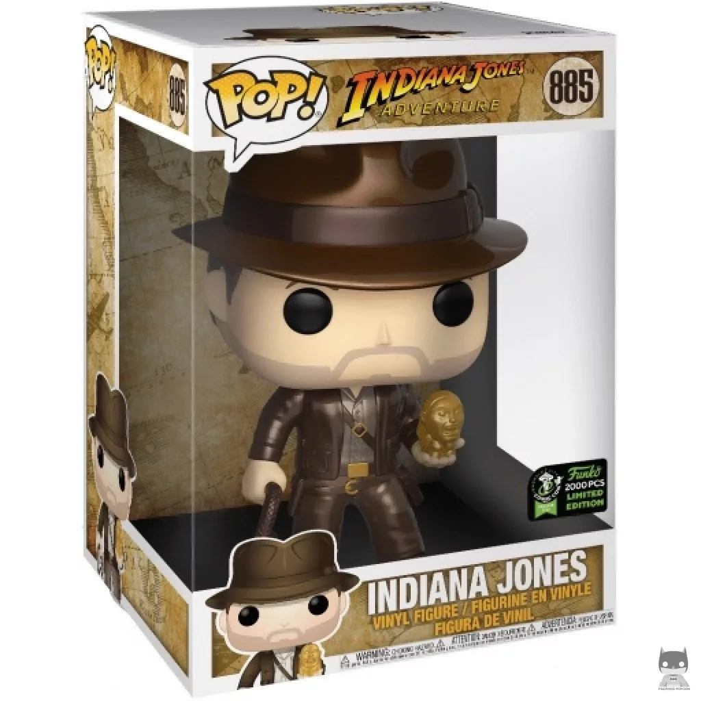 Figura Funko Pop! Indiana Jones (Metalizado) (Supersized) en su caja