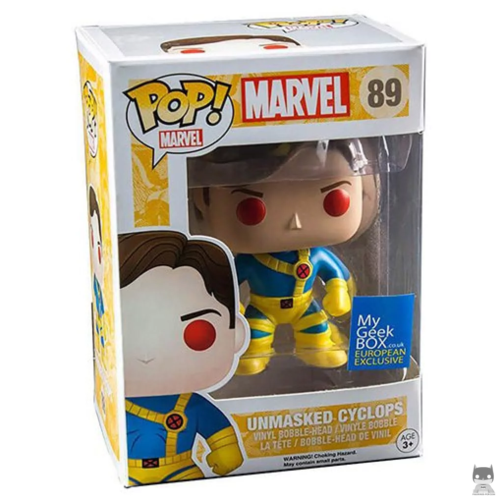 Figura Funko Pop! Cíclope (Sin máscara) en su caja