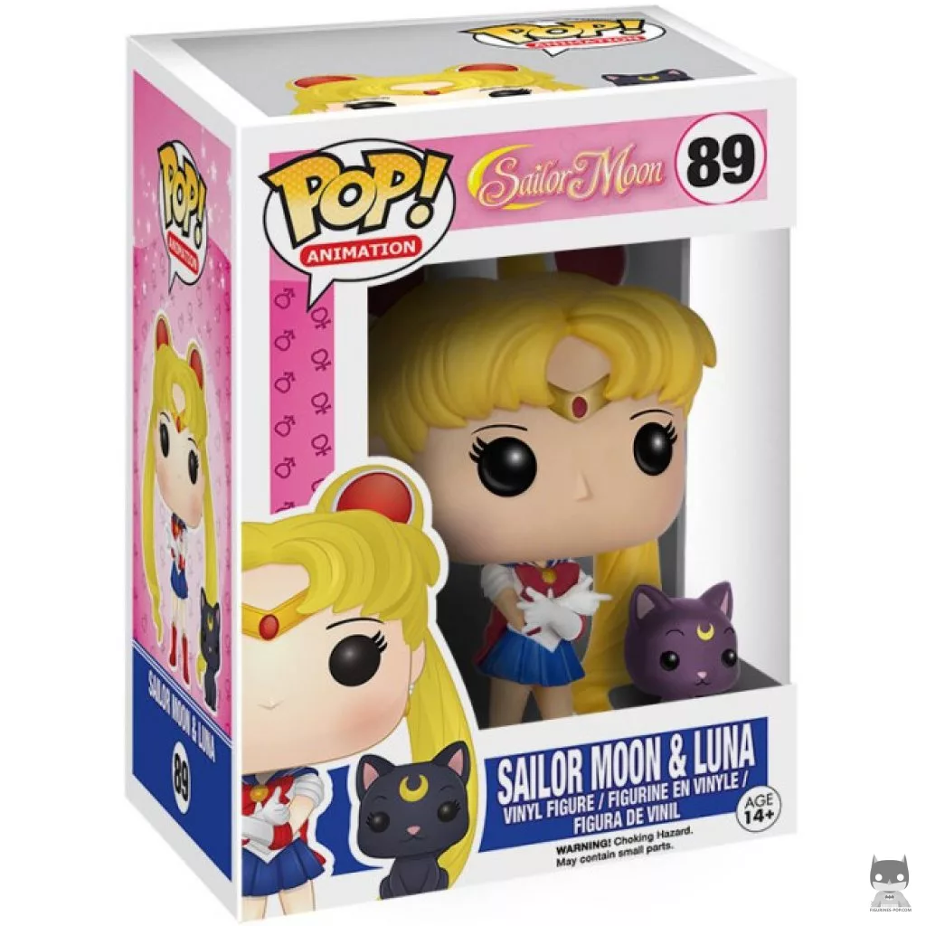 Figura Funko Pop! Sailor Moon & Luna en su caja