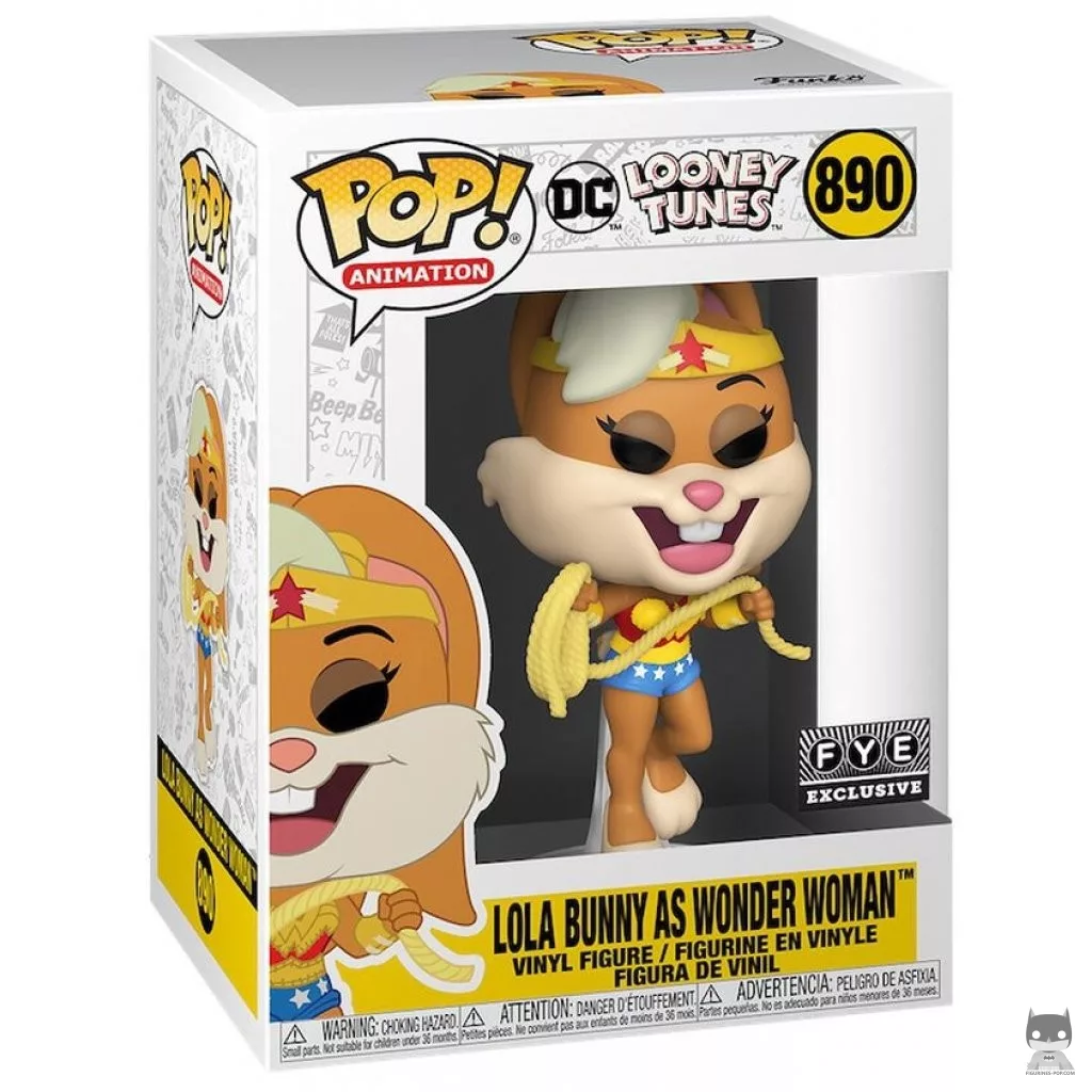 Figura Funko Pop! Lola Bunny como Wonder Woman en su caja