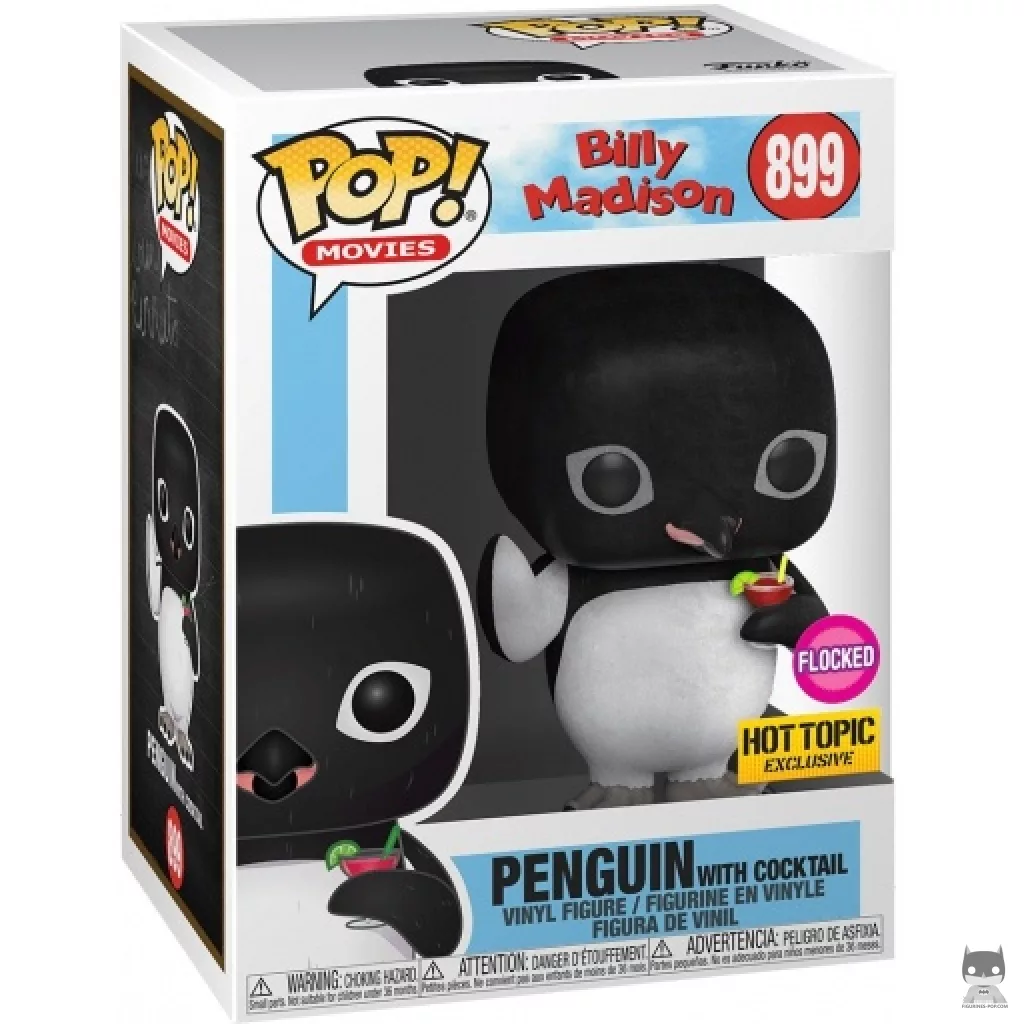 Figura Funko Pop! Pingüino con cóctel (Flocado) en su caja