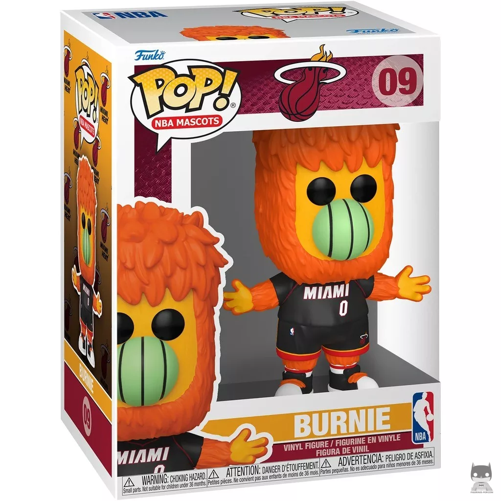 Figura Funko Pop! Burnie (Miami Heat) en su caja