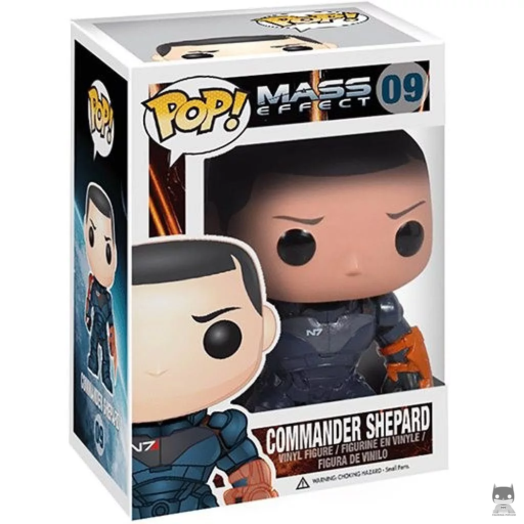 Figura Funko Pop! Comandante Shepard en su caja