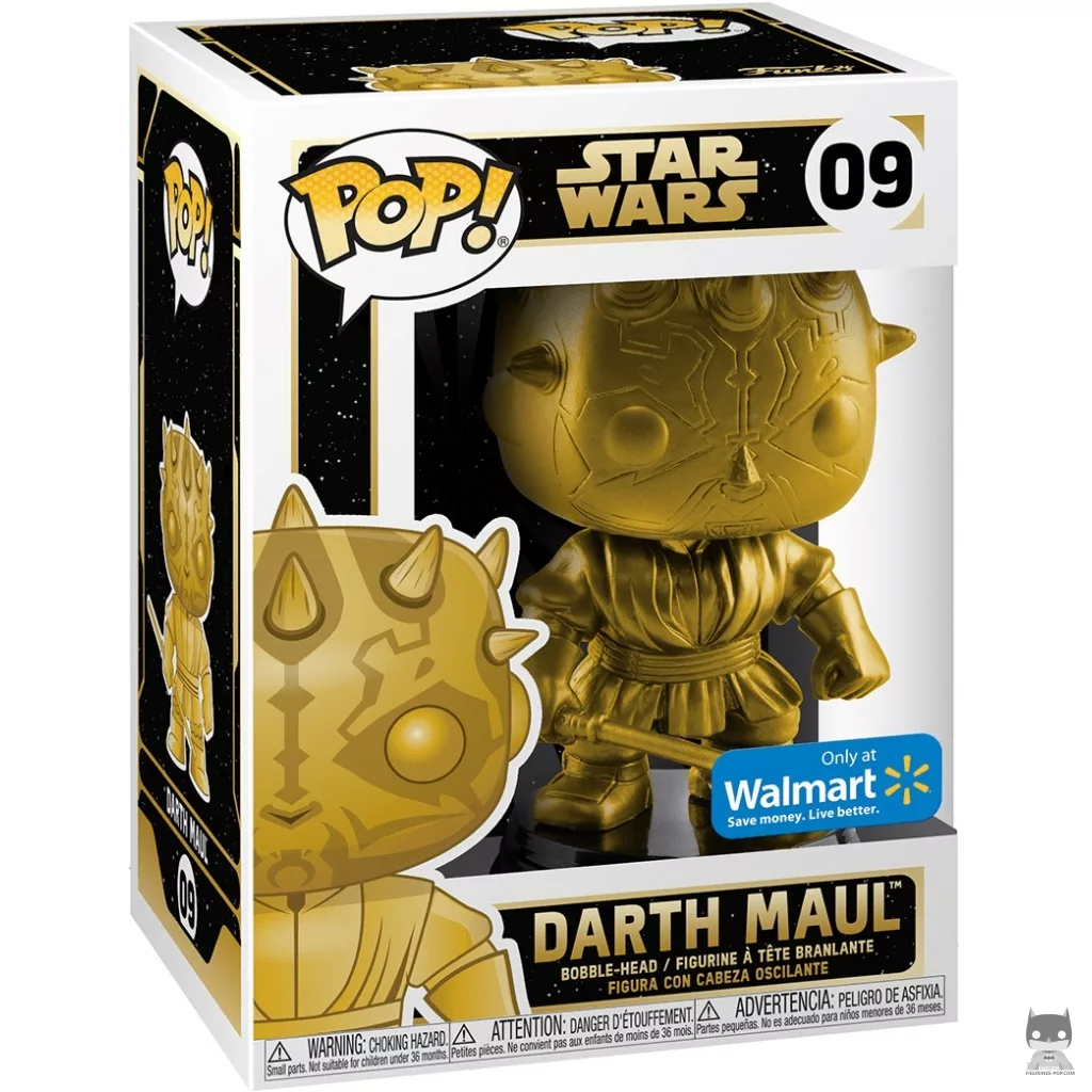 Figura Funko Pop! Darth Maul (Dorado) en su caja