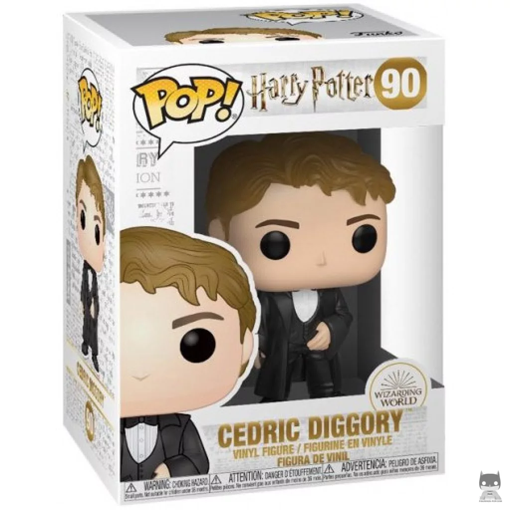 Figura Funko Pop! Cedric Diggory en el Baile de Navidad en su caja