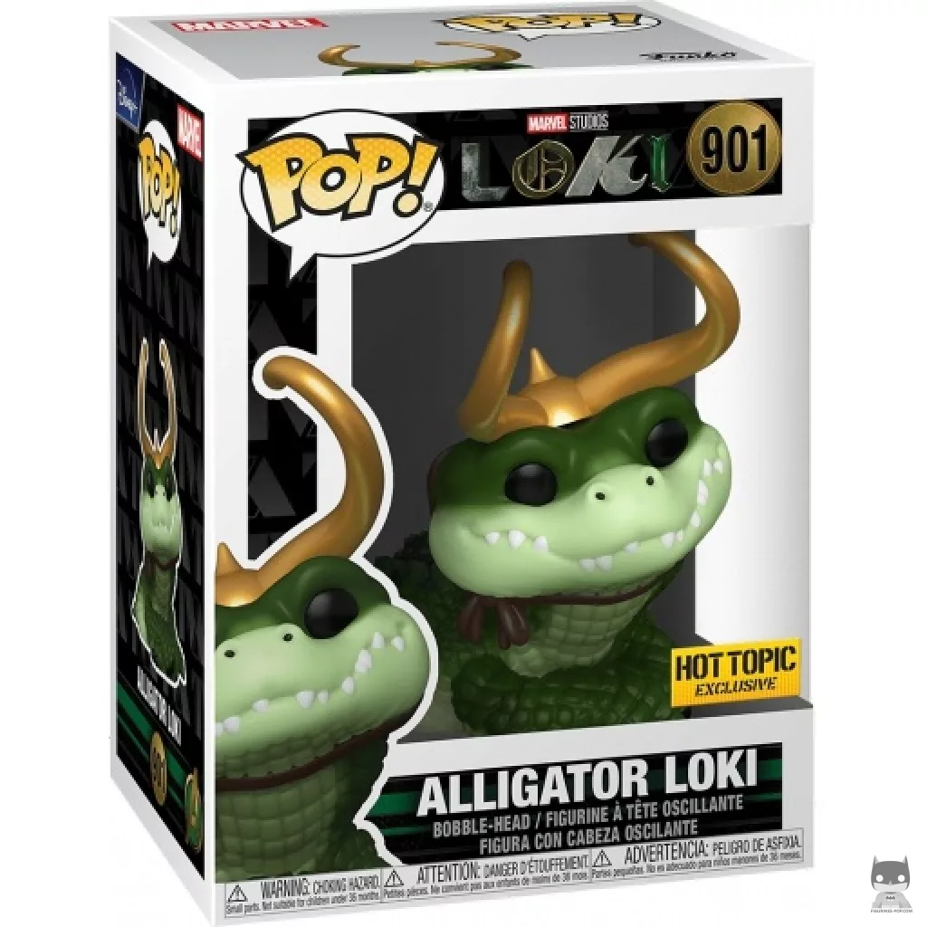 Figura Funko Pop! Loki Caimán en su caja