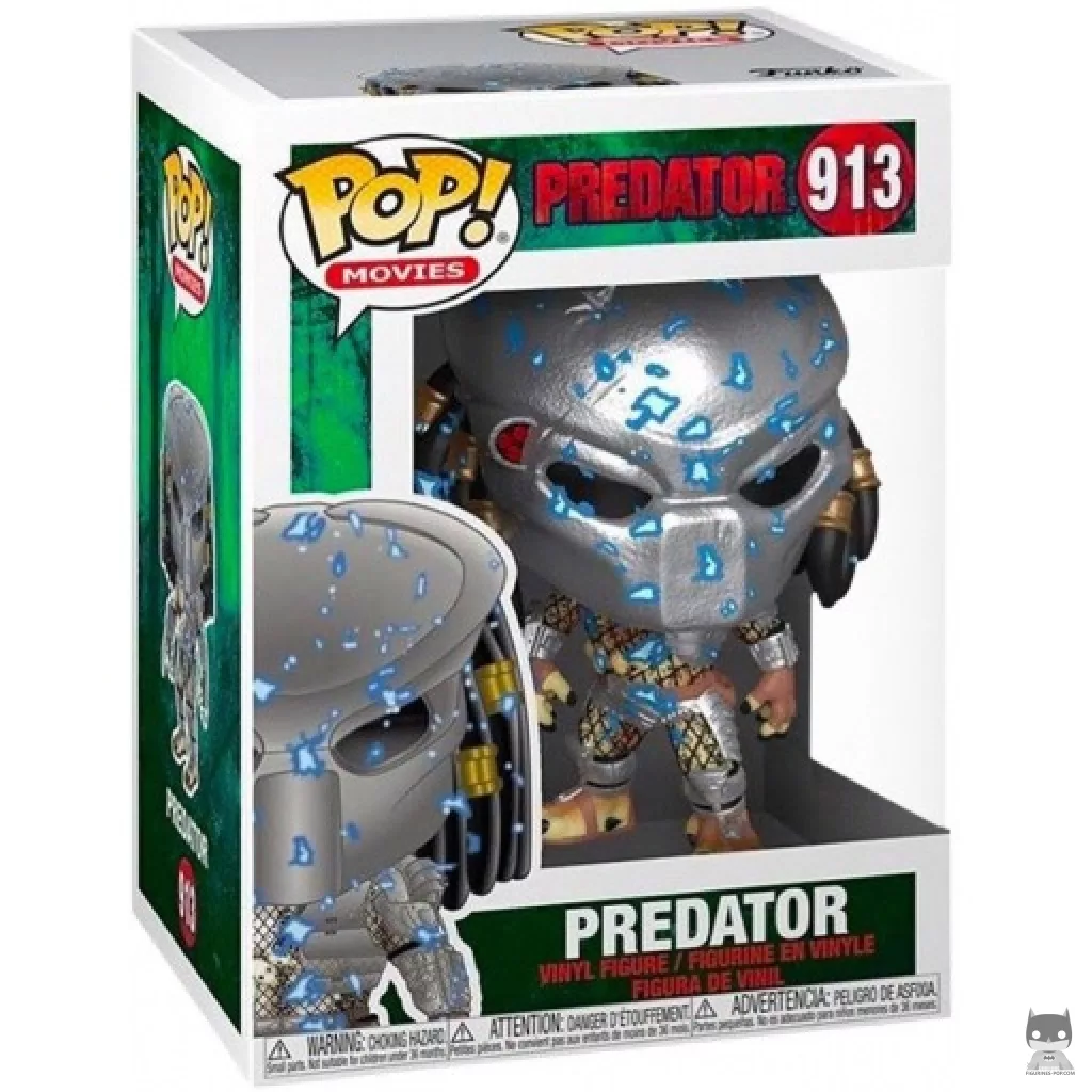 Figura Funko Pop! Depredador con armadura azul eléctrico en su caja
