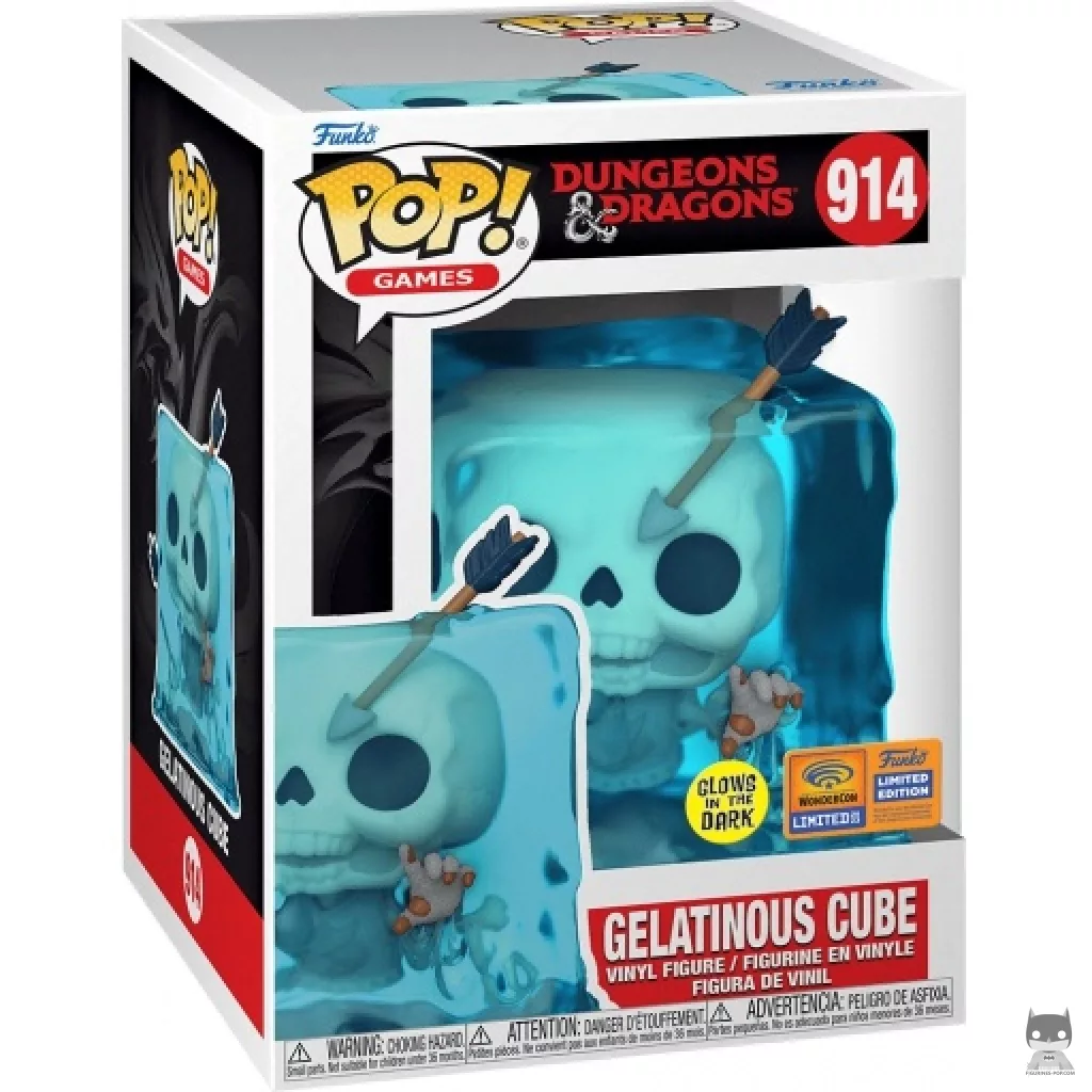 Figura Funko Pop! Cubo gelatinoso (Brilla en la oscuridad) en su caja
