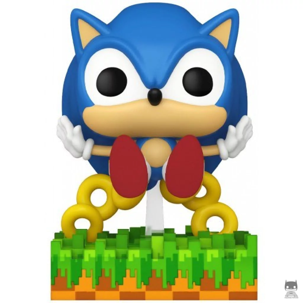 Figura Funko Pop! Sonic dispersando anillos (Sonic The Hedgehog)