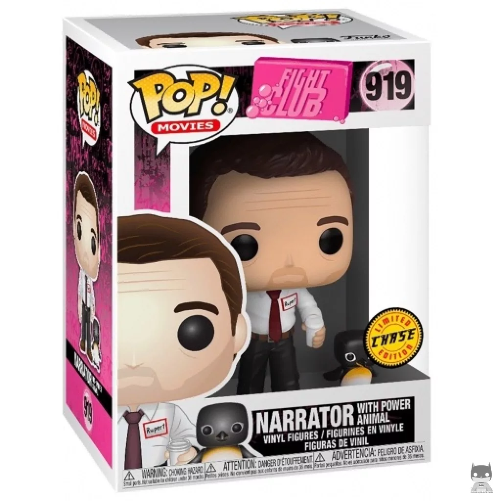 Figura Funko Pop! Narrador con animal de poder (Chase) en su caja