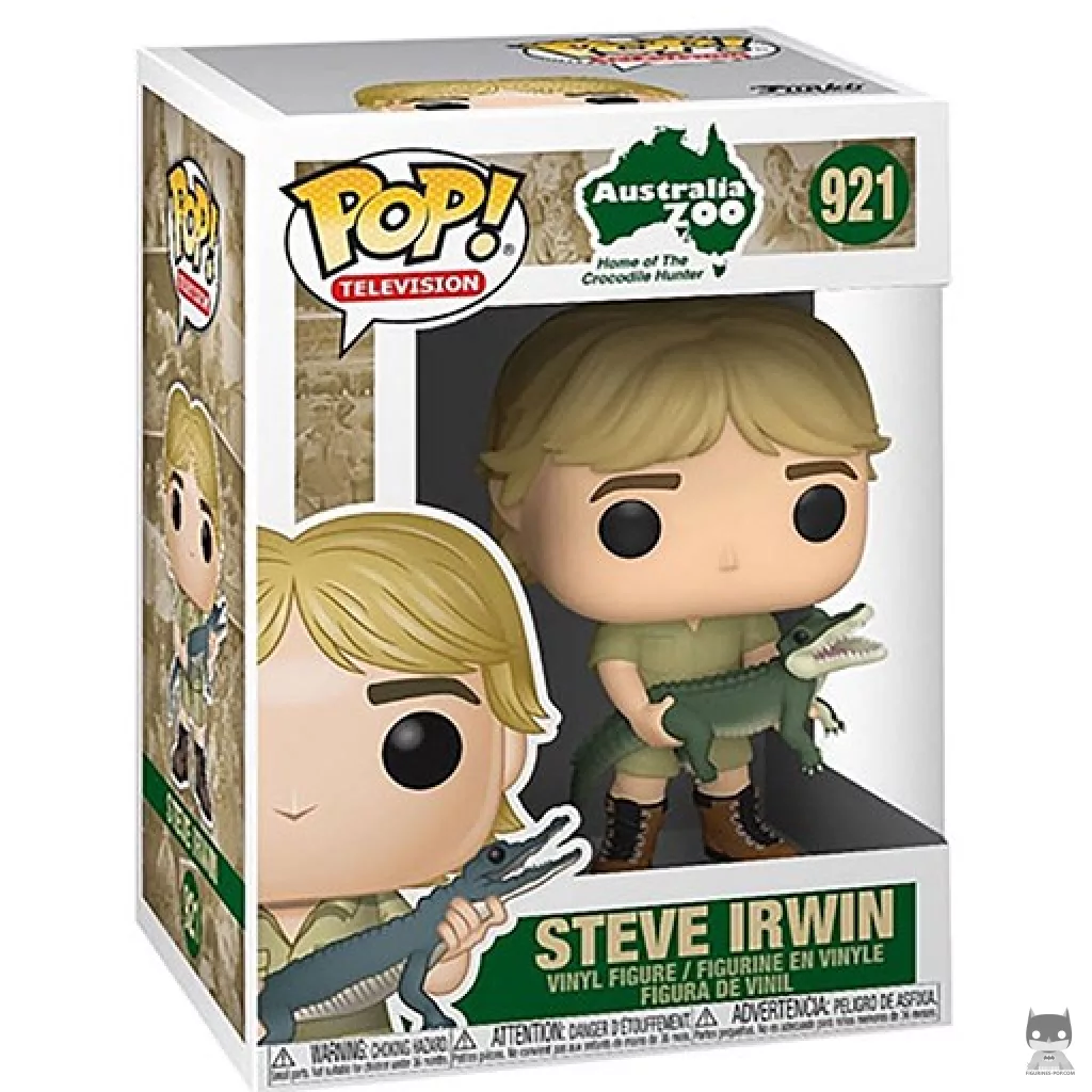 Figura Funko Pop! Steve Irwin con Crocodile en su caja