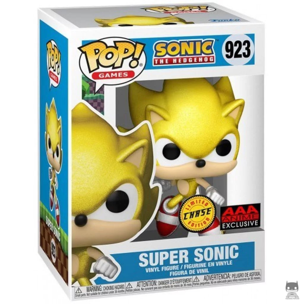Figura Funko Pop! Super Sonic (Chase) en su caja