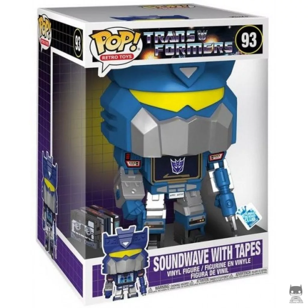 Figura Funko Pop! Soundwave con casetes (Supersized) en su caja