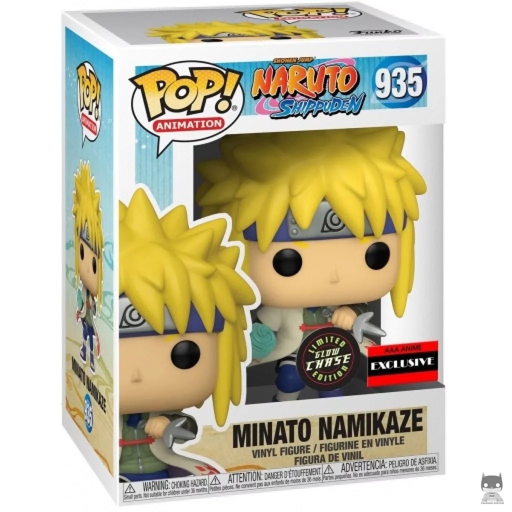Figura Funko Pop! Minato Namikaze (Chase) (Brilla en la oscuridad) en su caja