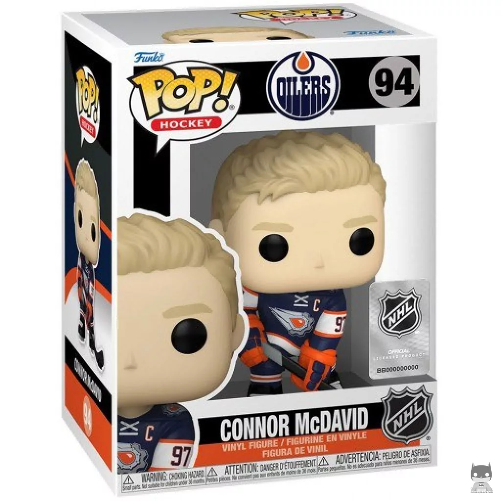 Figura Funko Pop! Connor McDavid en su caja