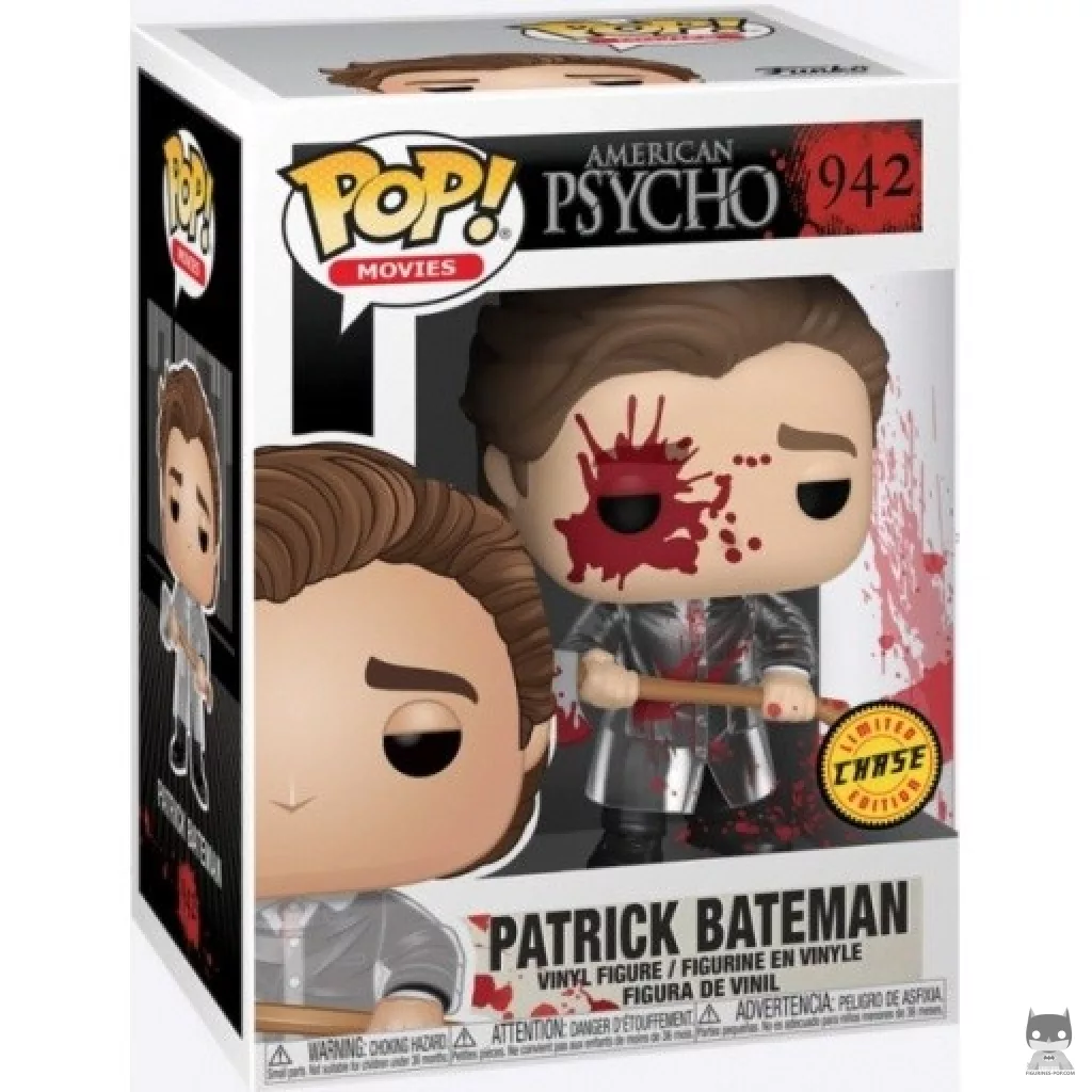 Figura Funko Pop! Patrick Bateman con hacha (Ensangrentado) en su caja