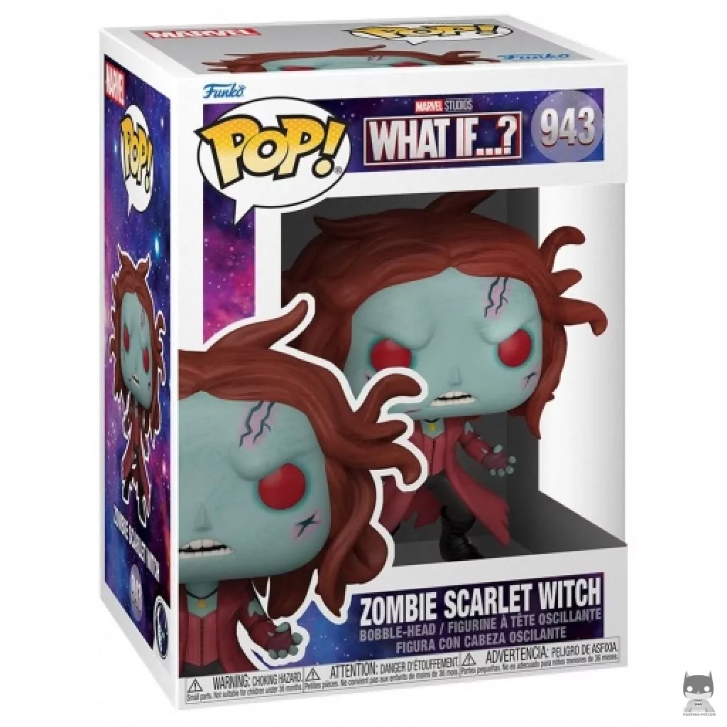 Figura Funko Pop! Bruja Escarlata zombi en su caja