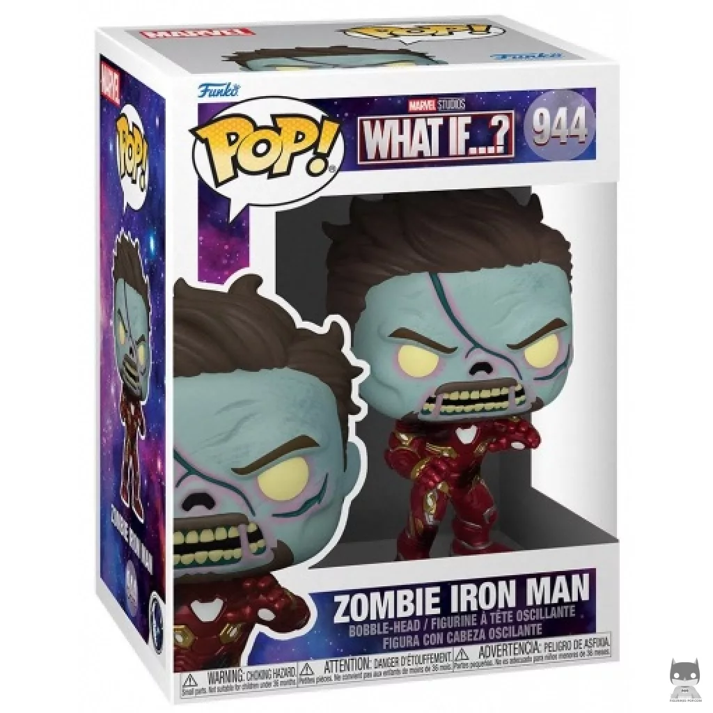 Figura Funko Pop! Iron Man zombi en su caja