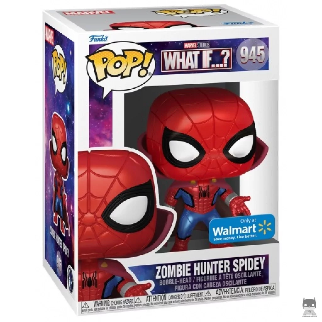 Figura Funko Pop! Spidey cazador de zombis (Metalizado) en su caja