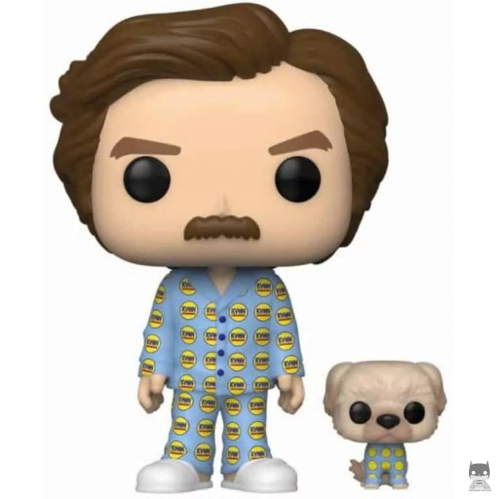Figura Funko Pop! Ron con Baxter (El reportero: La leyenda de Ron Burgundy)