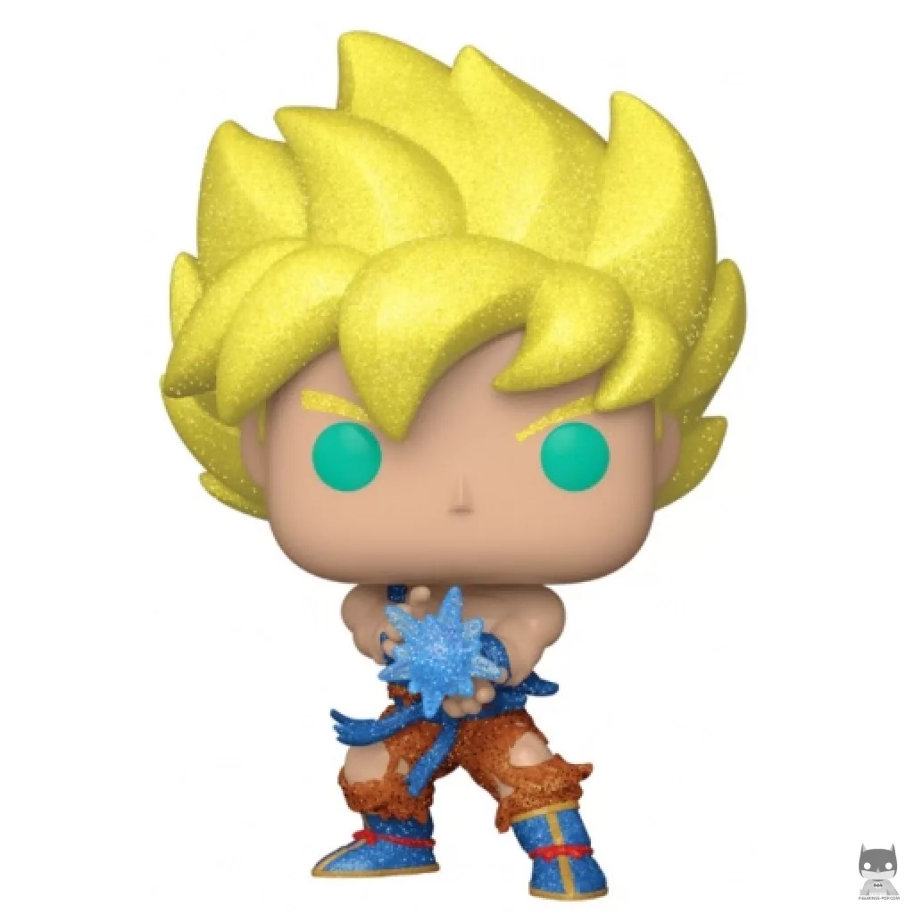 Figura Funko Pop! Goku Super Saiyan con Kame Hame Ha (Purpurina de diamante) (Dragon Ball Z (DBZ))