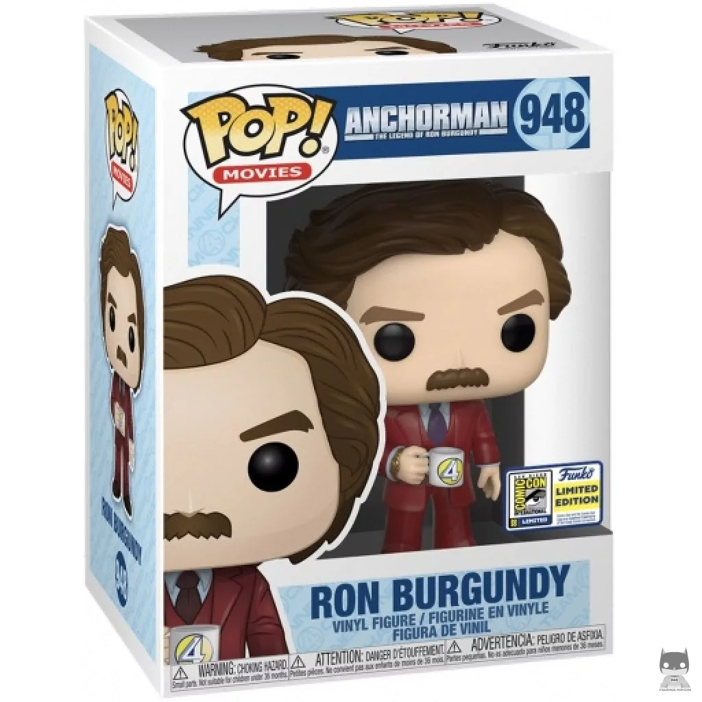 Figura Funko Pop! Ron Burgundy en su caja