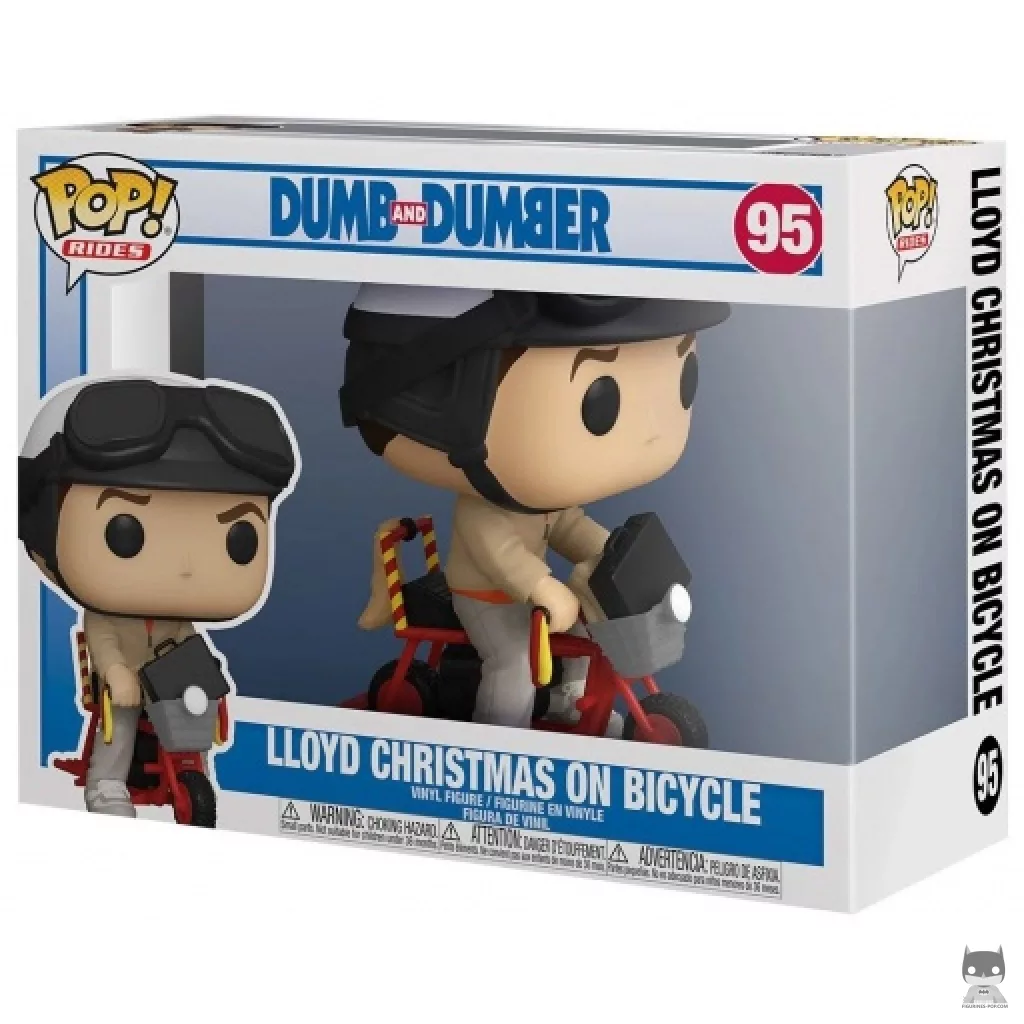 Figura Funko Pop! Lloyd Christmas en bicicleta en su caja