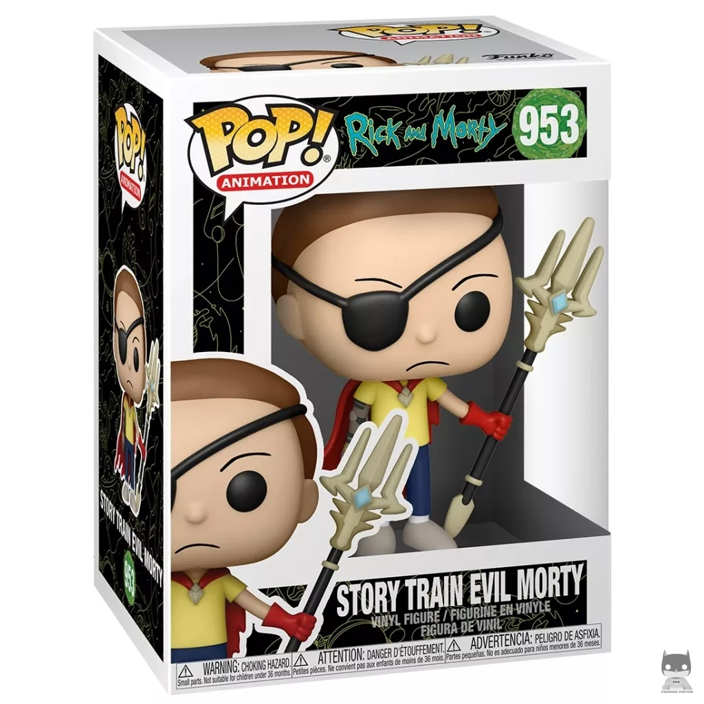 Figura Funko Pop! Morty Malvado del tren de la historia en su caja