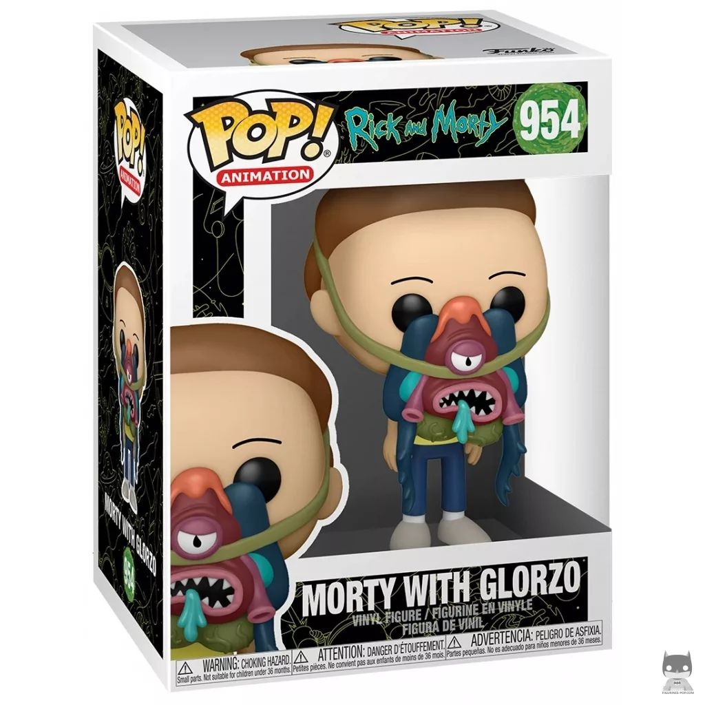 Figura Funko Pop! Morty con Glorzo en su caja