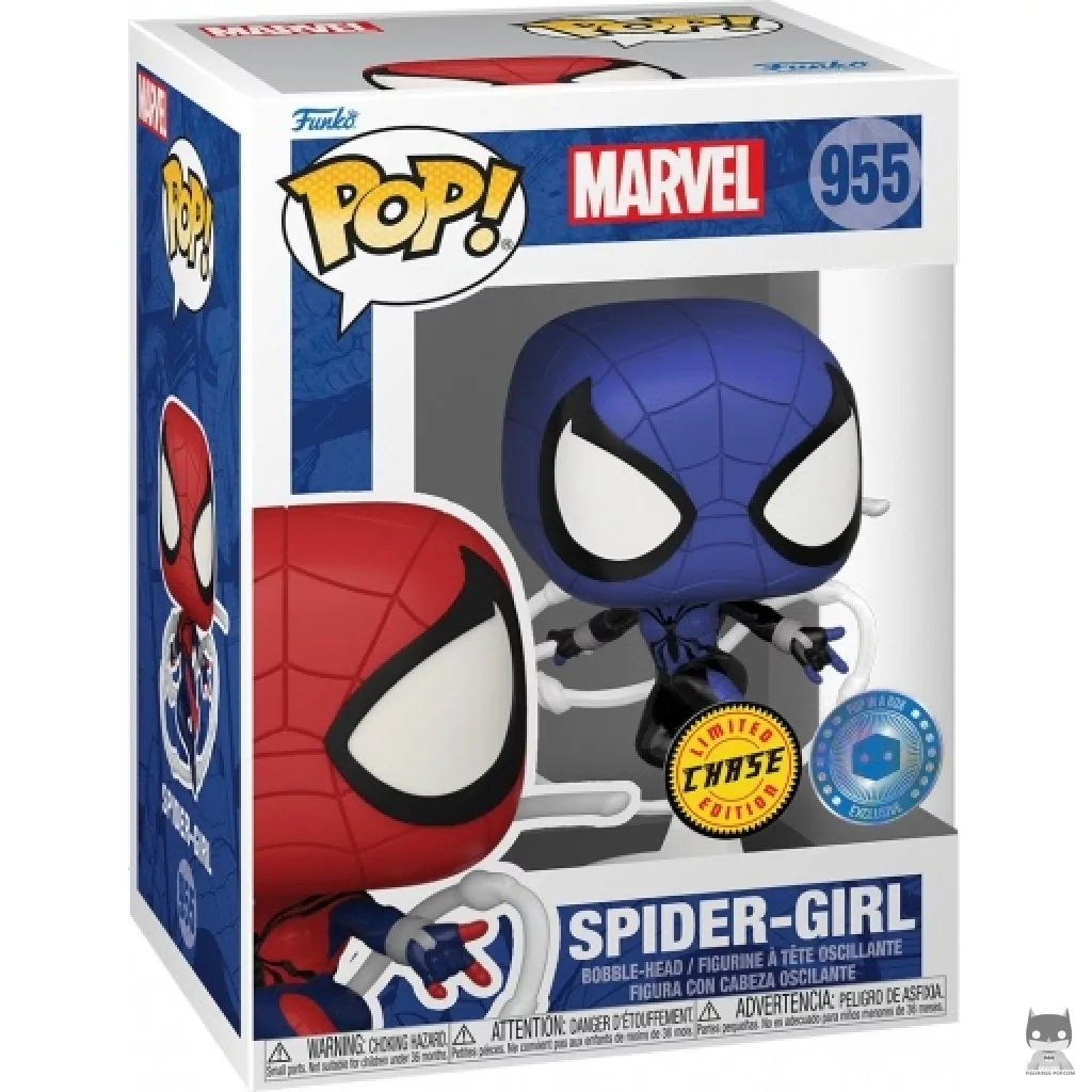 Figura Funko Pop! Spider-Girl (Chase) en su caja