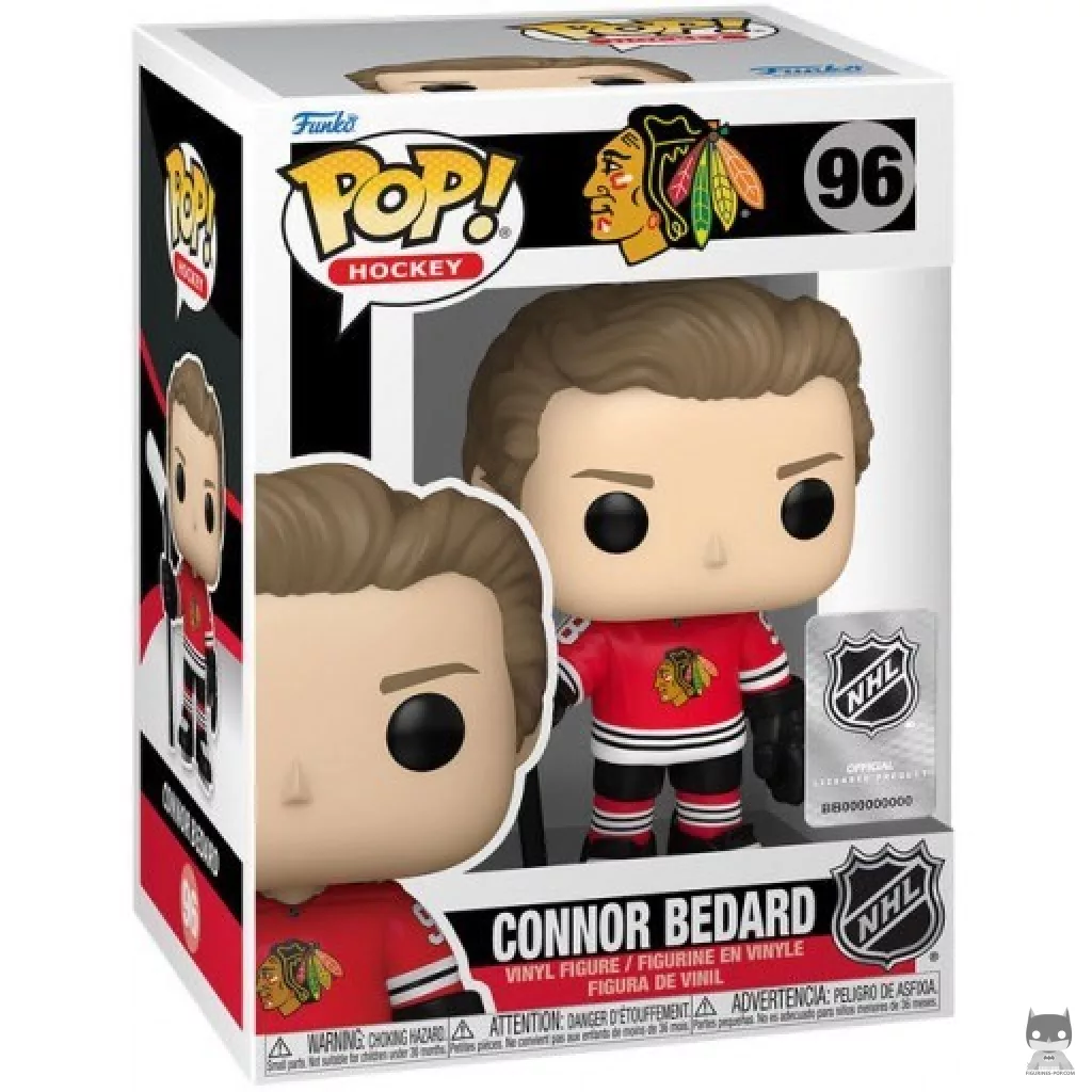 Figura Funko Pop! Connor Bedard en su caja