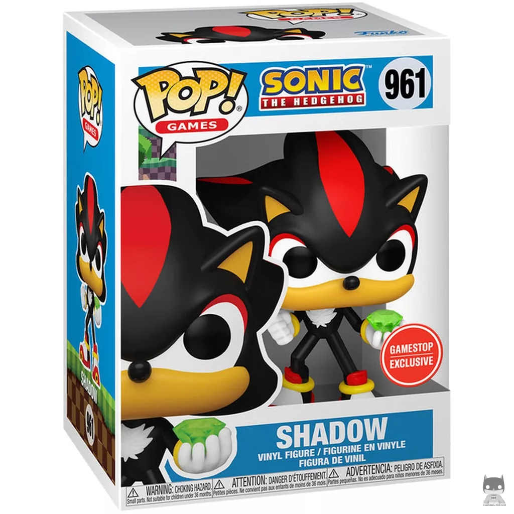 Figura Funko Pop! Shadow con la Esmeralda del Caos en su caja