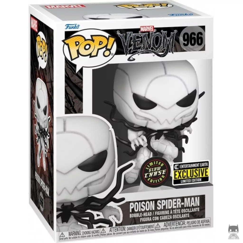 Figura Funko Pop! Spider-Man Poison (Chase & Brilla en la oscuridad) en su caja