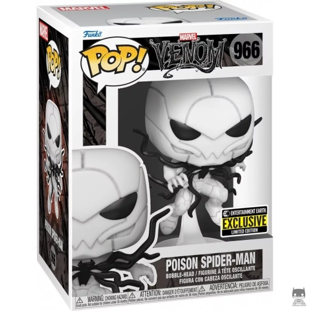Figura Funko Pop! Spider-Man Poison en su caja