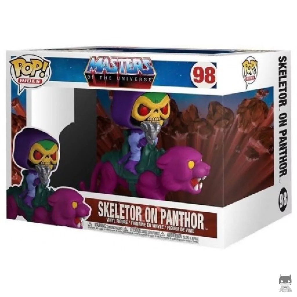 Figura Funko Pop! Skeletor en Panthor en su caja