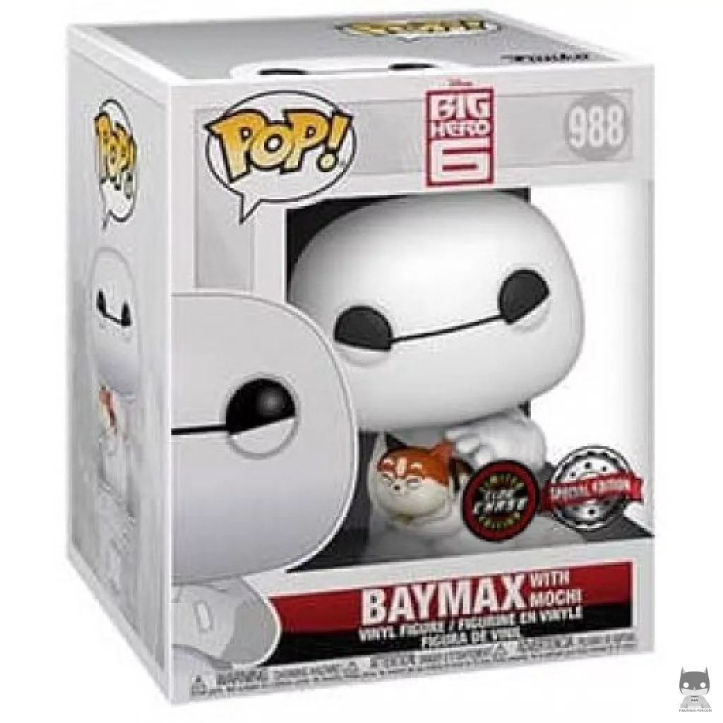 Figura Funko Pop! Baymax con Mochi (Chase) en su caja