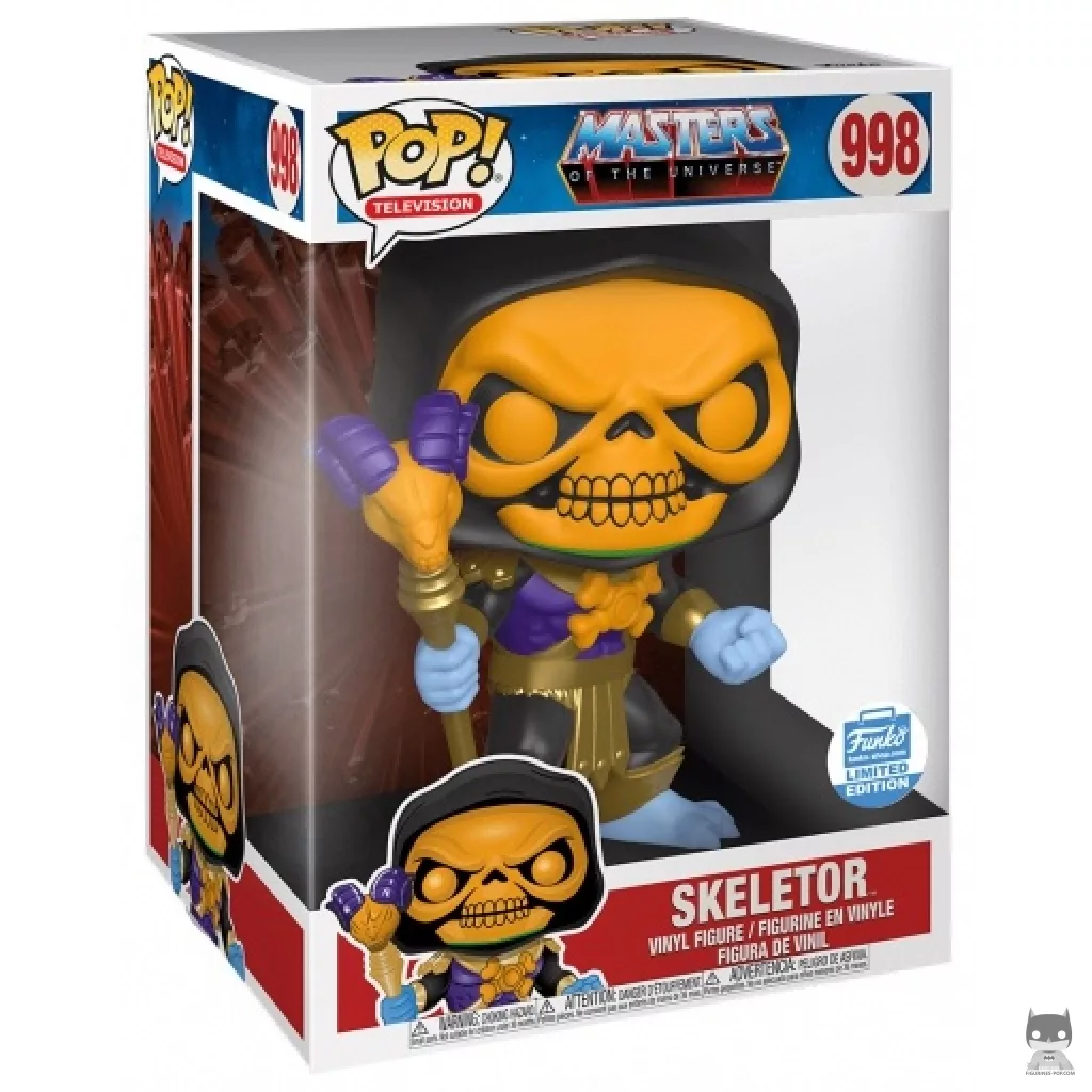 Figura Funko Pop! Skeletor (Dorado) (Supersized) en su caja