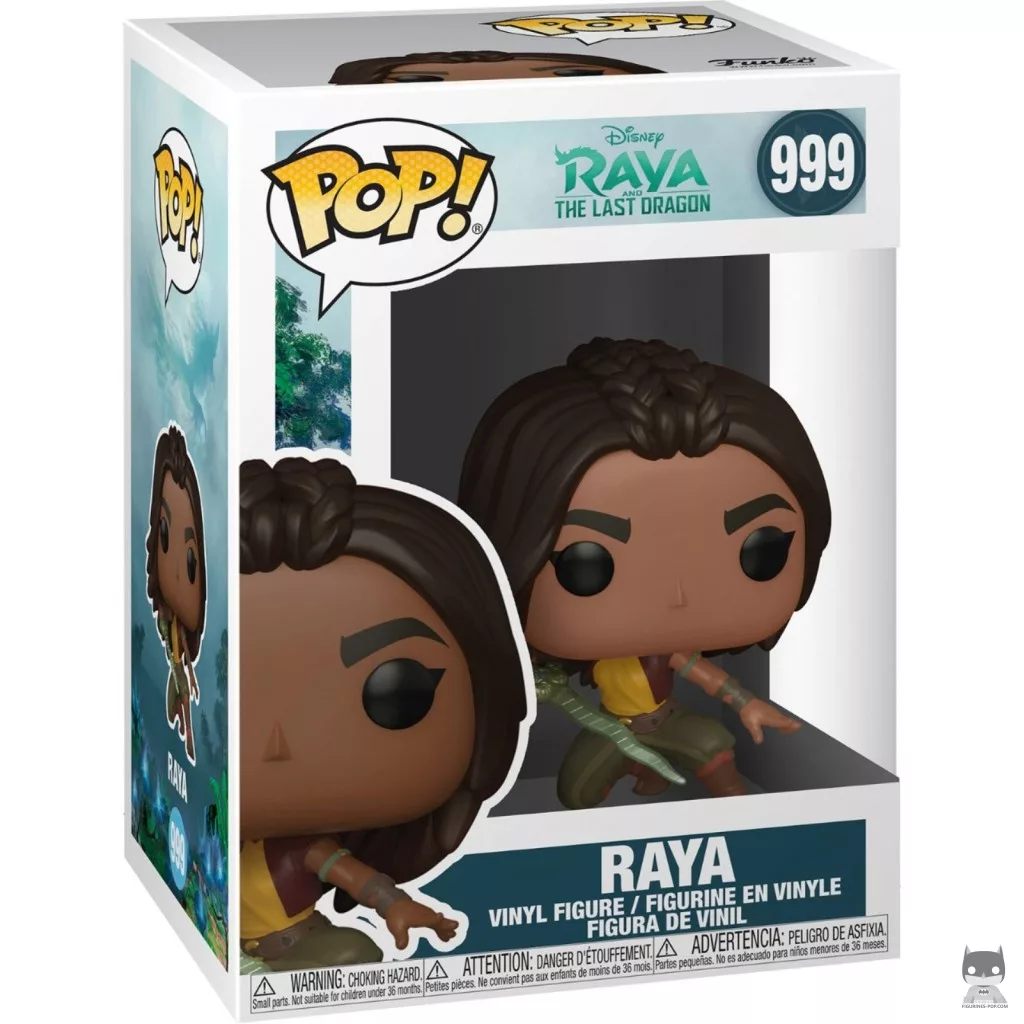 Figura Funko Pop! Raya guerrera en su caja