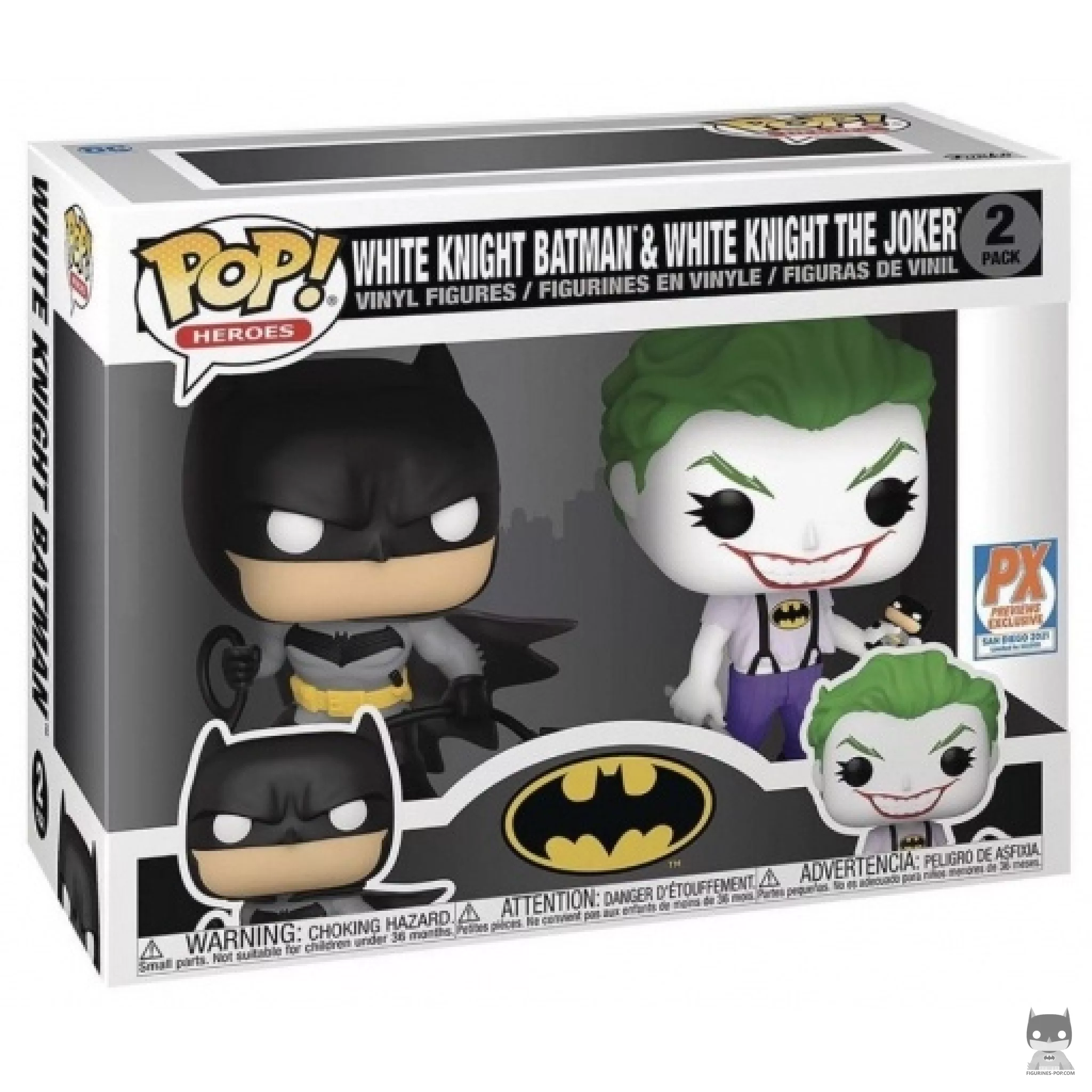 Figura Funko Pop! Batman Caballero Blanco & Joker Caballero Blanco en su caja