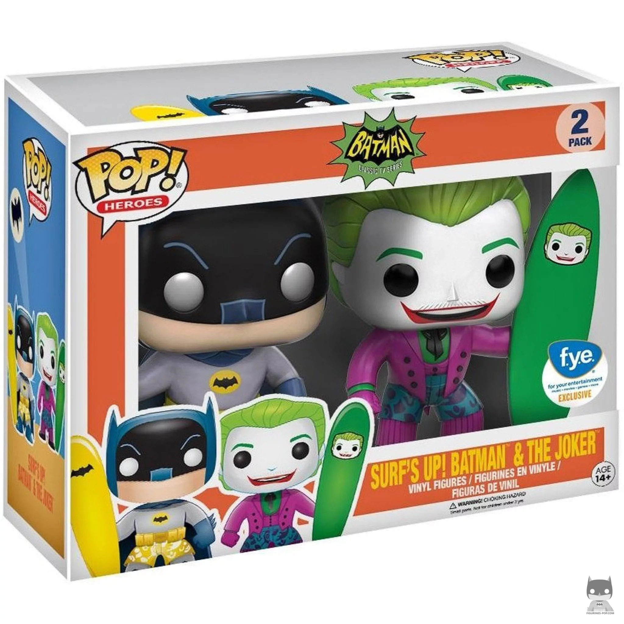 Figura Funko Pop! Surf's Up! Batman & Joker en su caja