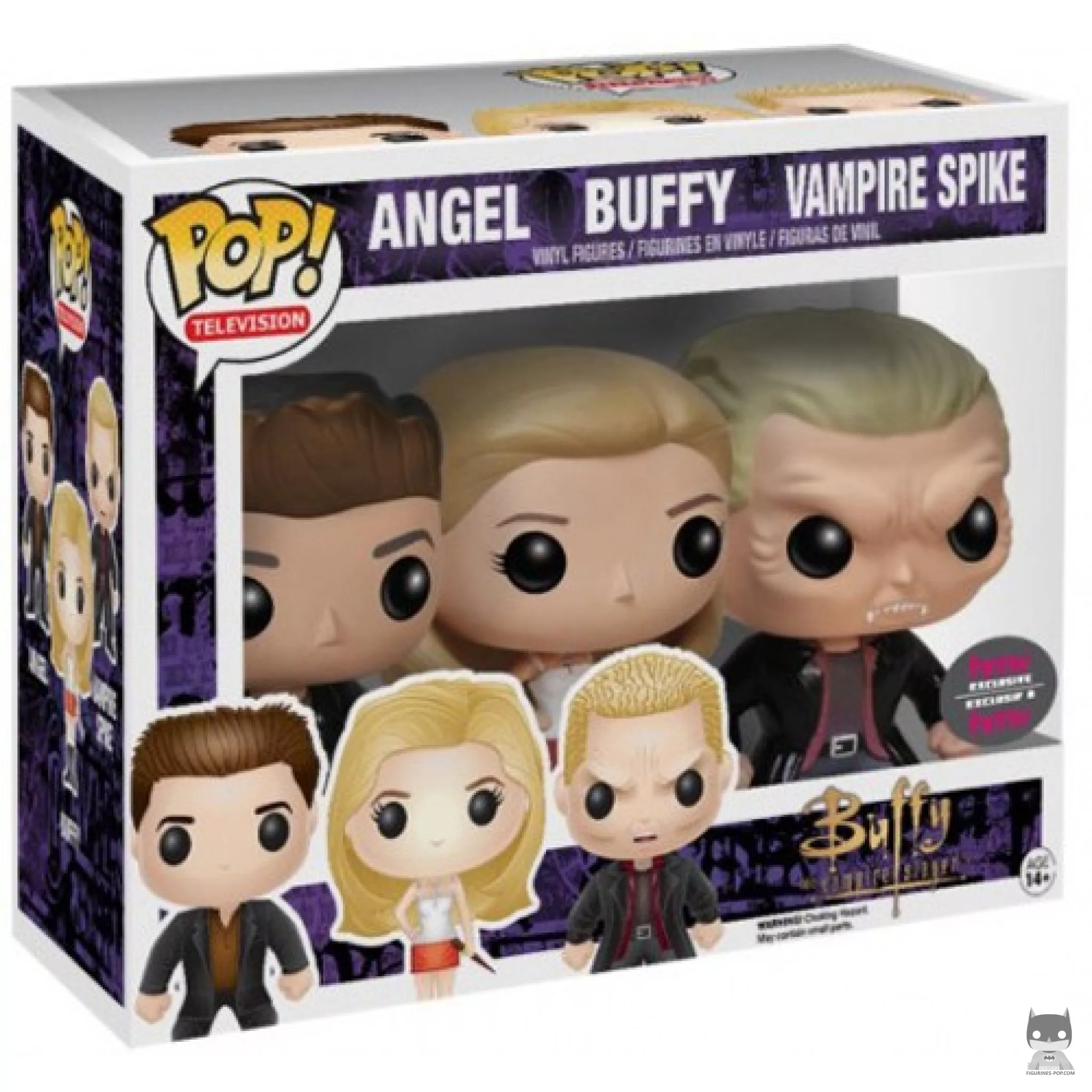 Figura Funko Pop! Buffy, Angel & Spike vampiro en su caja