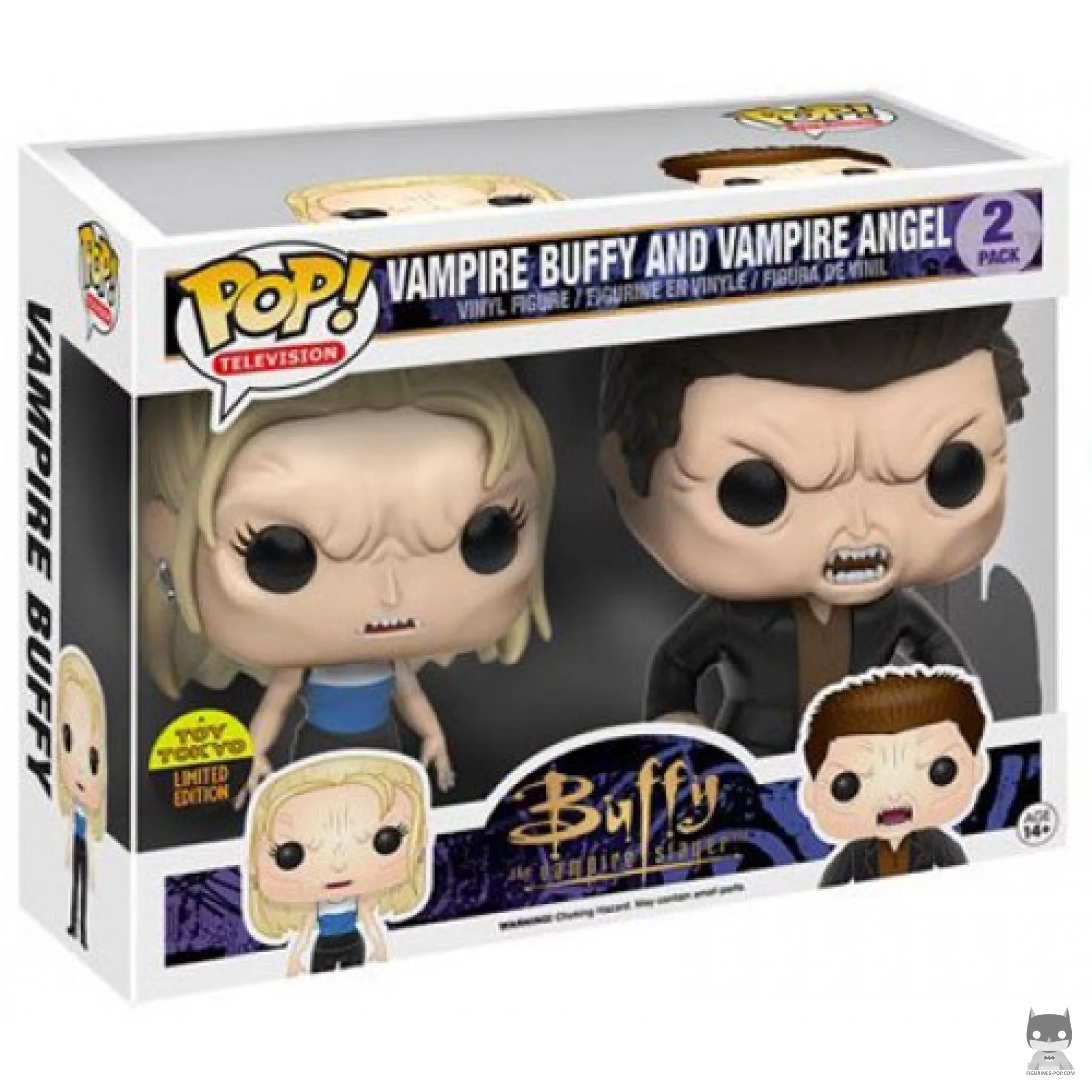 Figura Funko Pop! Buffy vampira & Angel vampiro en su caja