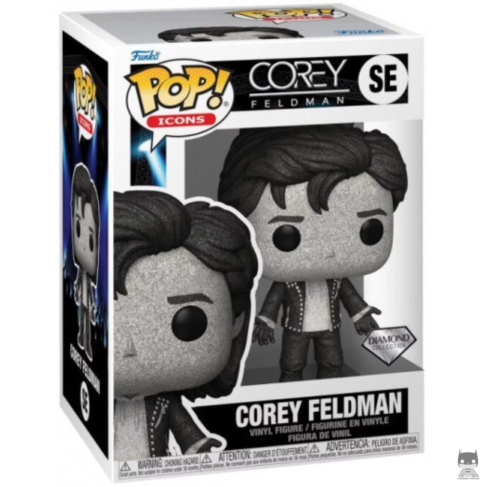 Figura Funko Pop! Corey Feldman (Purpurina de diamante) en su caja