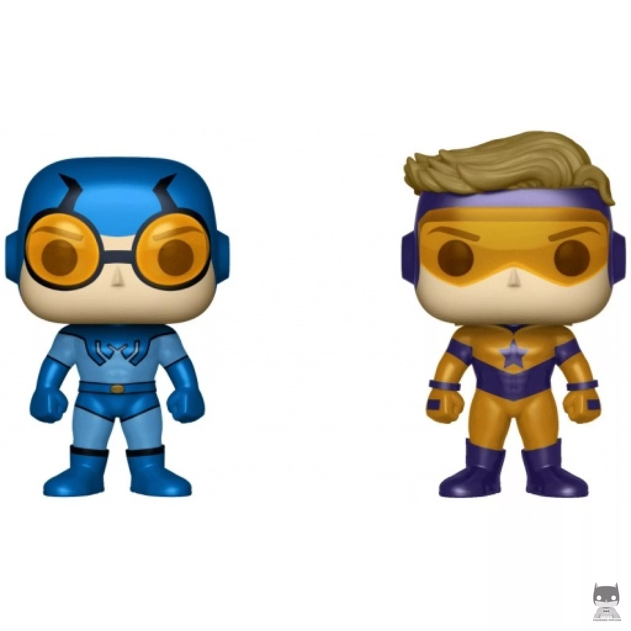 Figura Funko Pop! Blue Beetle & Booster Gold (Metalizado) (DC Super Heroes)