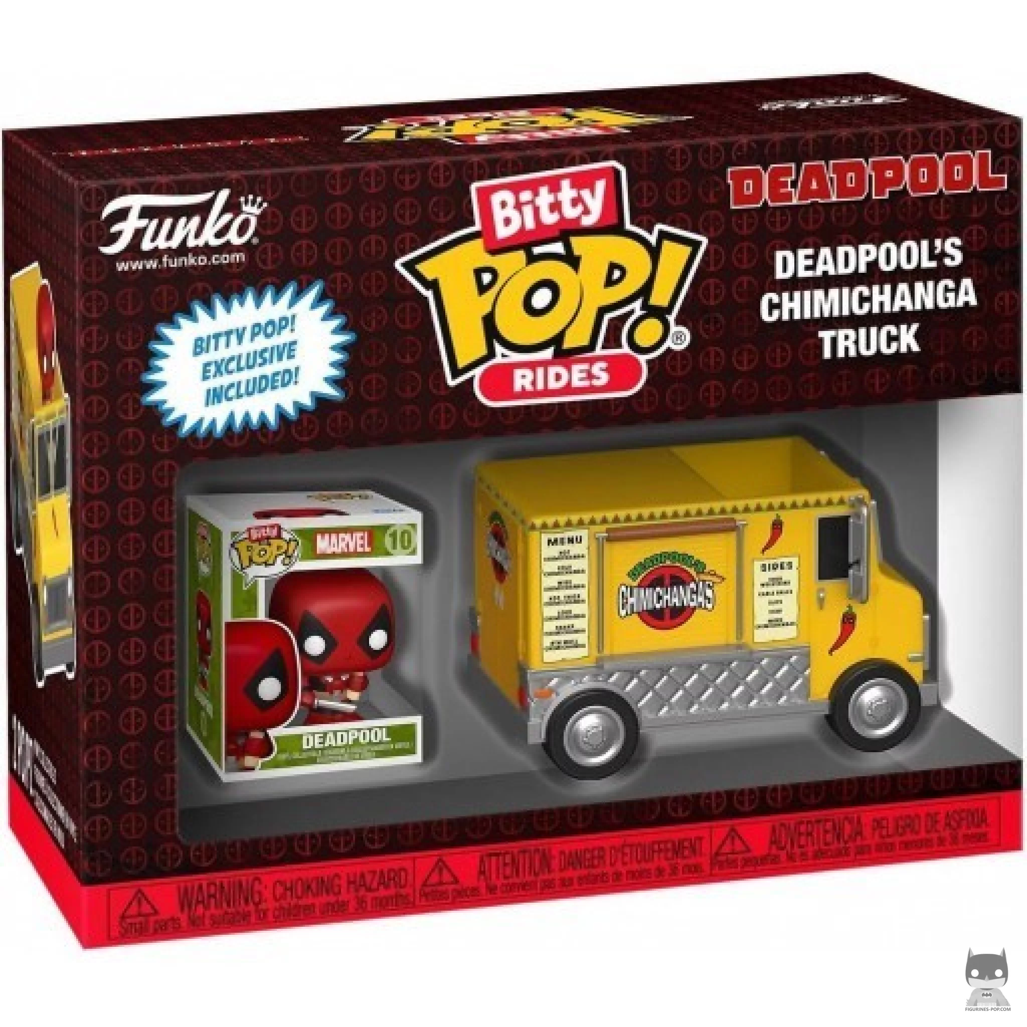 Figura Funko Pop! Deadpool con el camión de chimichangas en su caja