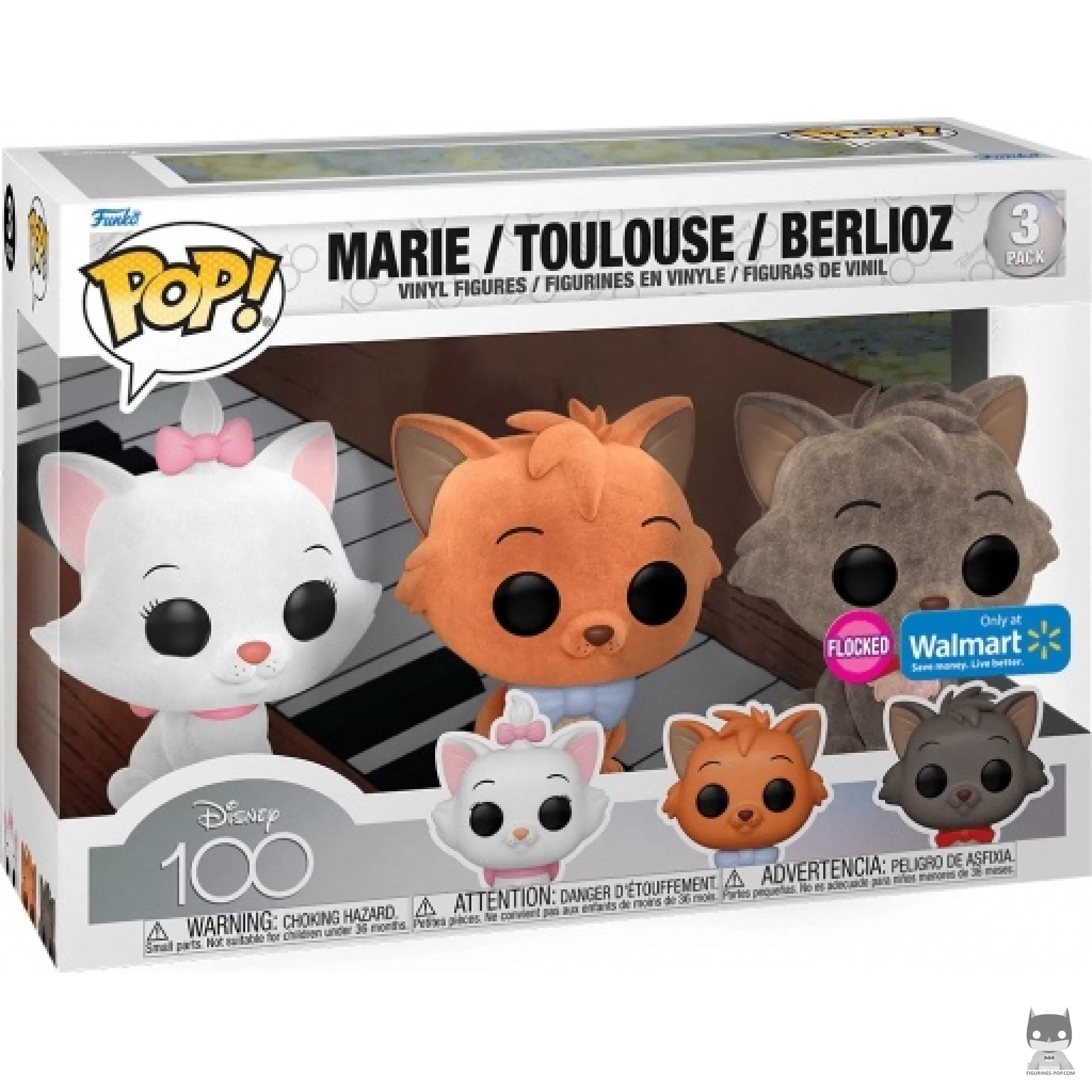 Figura Funko Pop! Marie, Toulouse & Berlioz (Flocado) en su caja