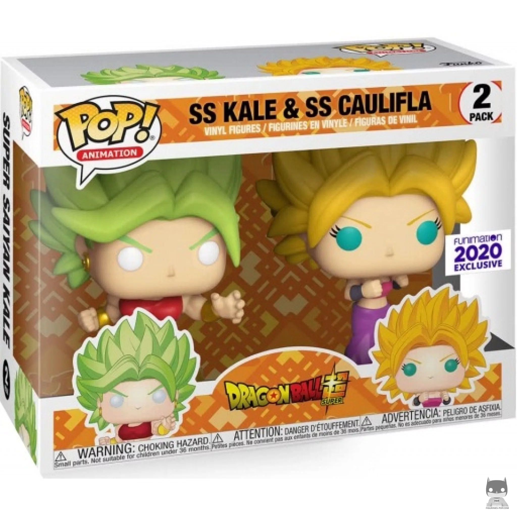 Figura Funko Pop! Kale Super Saiyan & Caulifla Super Saiyan en su caja