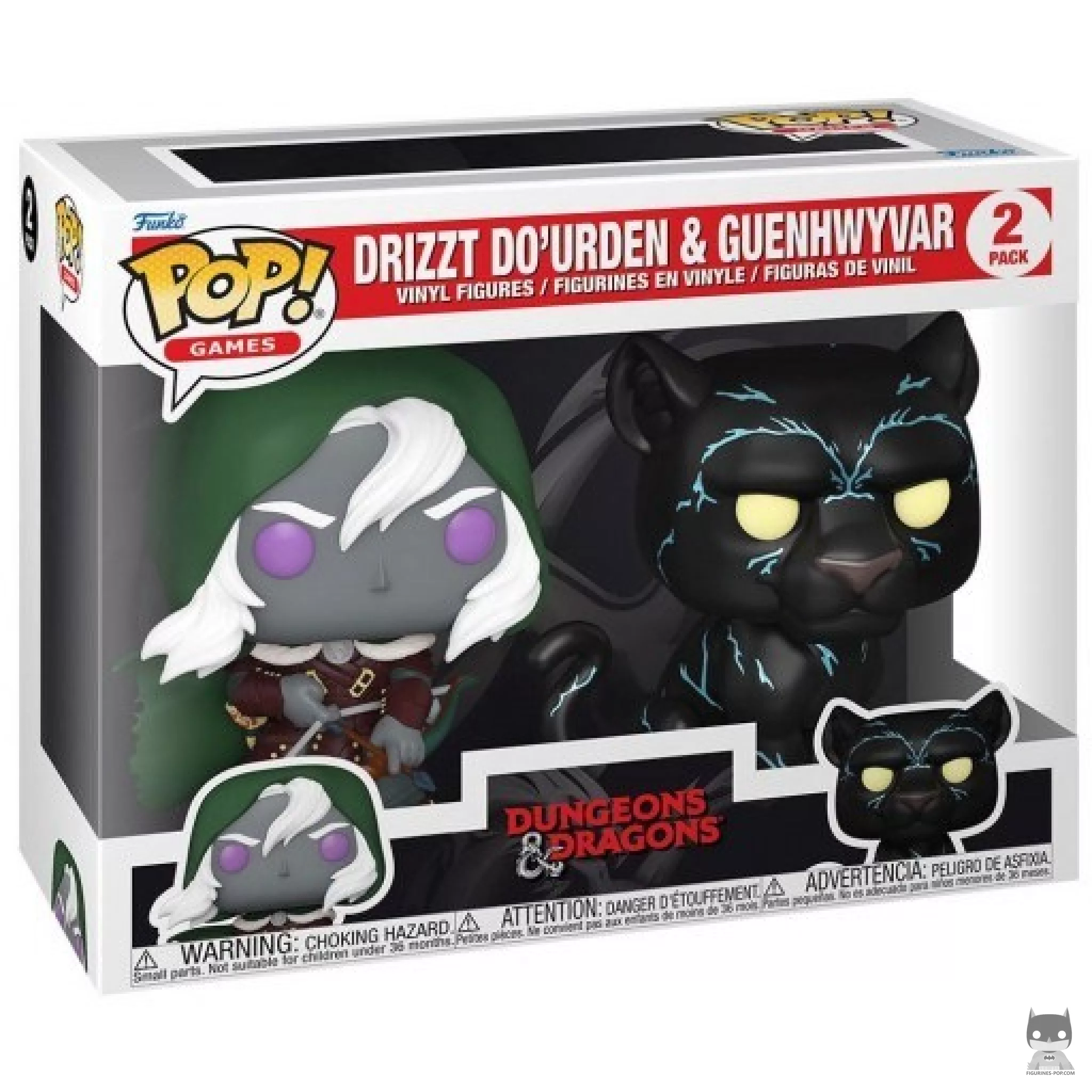 Figura Funko Pop! Drizzt Do'Urden & Guenhwyvar en su caja