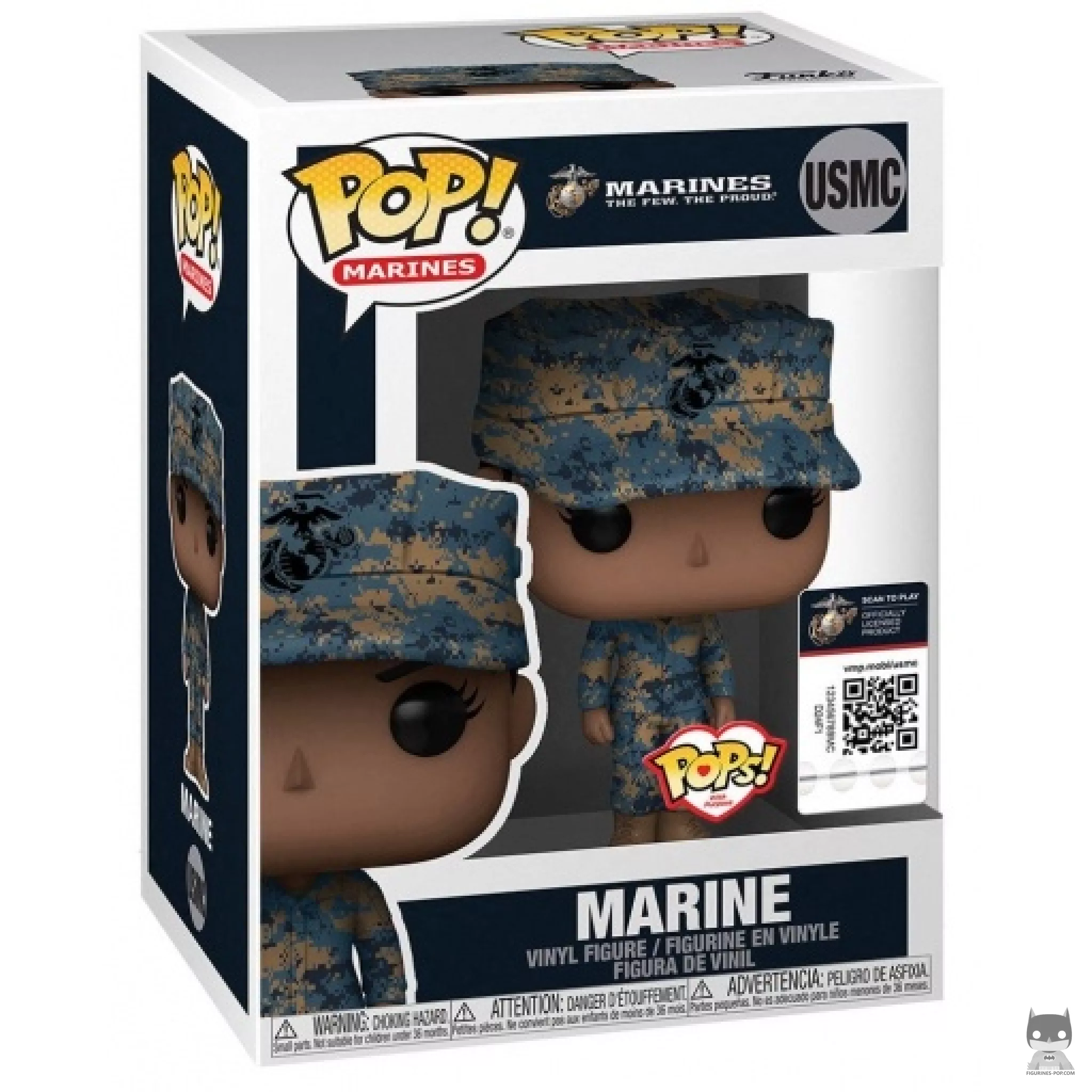Figura Funko Pop! Marine (Mujer) (Afroamericana) en su caja